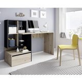 CARRYHOME pisalna miza leseni material antracit, barve hrasta | Shoptok.si