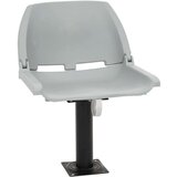 vidaXL Zložljiv sedež za čoln 2 kosa brez blazine siv 48x51x41 cm | Shoptok.si