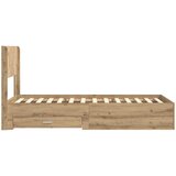  Krevetna konstrukcija s pohranom i uzglavljem Hrast artisan Smeđa 90 x 190 cm | Shoptok.si