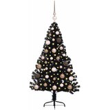  Umjetno predsvijetljeno božićno drvce Crna 120 cm PVC | Eponuda.com