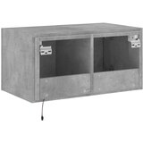 TV ormarić s LED svjetlima siva boja betona 60x35x31 cm | shoptok.hr