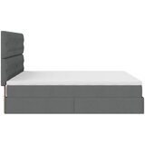  Otomanski okvir kreveta s madracima tamnosivi 200x200cm tkanine | shoptok.hr