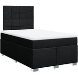  Krevet s oprugama i madracem crni 120 x 200cm od tkanine | shoptok.hr