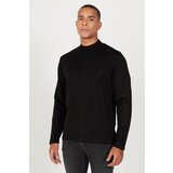 AC&Co / Altınyıldız Classics Men's Black Anti-Pilling Anti-pilling Standard Fit Normal Cut Half Turtleneck Knitwear Sweater cene