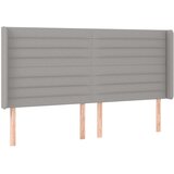  LED uzglavlje svjetlosivo 183 x 16 x 118/128 cm od tkanine | shoptok.hr