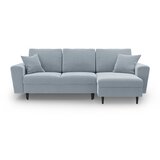 Cosmopolitan Design Svijetlo plava baršunasti sklopiva/s prostorom za odlaganje kutna garnitura Kyoto – Cosmopolitan Design Svijetlo plava baršunasti sklopiva/s prostorom za odlaganje kutna garnitura Kyoto – Slike