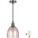  BRILAGI-LED Luster na sajli RETRO GLASS 1xE27/60W/230V Ø 17 cm crna/zadimljeno bež Cene