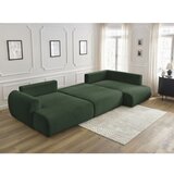 Bobochic Paris Tamno zelena sklopiva kutna garnitura od samta (s lijevim kutom/u obliku slova "U") Lucien – | shoptok.hr