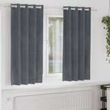 vidaXL zavese Svetlo siva Poliester 140 x 175 cm Dekorativne zavese | Shoptok.si