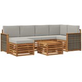 vidaXL Kotna sedežna garnitura z blazino 6 pcs Naravna in svetlo siva, (5000272309) | Shoptok.si