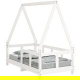 Maison Chic Otroški posteljni okvir - Otroški ležaj bel 70x140 cm trdna borovina-J2812, (21794216) Cene