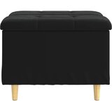  Otoman za pohranu s jastukom Crna 60 x 60 x 45 cm Baršun | shoptok.hr