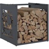  Stalak za drva antracit 40x40x40 cm hladno valjani čelik | shoptok.hr