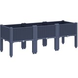  Vrtna sadilica s nogama plava siva 120 x 40 x 42 cm PP | shoptok.hr