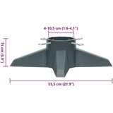 vidaXL Stojalo za novoletno jelko zeleno 55,5x55,5x15 cm | Shoptok.si