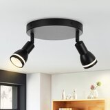 Nettlife LED stropna svetilka 2 žarnici črna stropna svetilka za dnevno sobo nastavljiva svetilka GU10 moderna svetilka, (22116949) | Shoptok.si