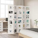  pregrada s 5 panela bijela od masivnog drva paulovnije | shoptok.hr