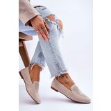 S. BARSKI Suede Comfortable Loafers Beige Giovana | Shoptok.si