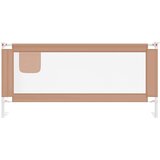  Sigurnosna ograda za dječji krevet smeđe-siva 200x25 cm tkanina | Eponuda.com