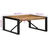  Stolić za kavu 80x80x35 cm od masivnog grubog drva manga | shoptok.hr