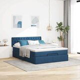  Otomanska postelja z vzmetnico & LEDs modra 140x190 cm, (22011939) | Shoptok.si