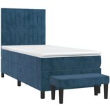 Box spring postelja z vzmetnico temno modra 80x200 cm žamet, (20899876) | Shoptok.si