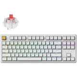 KEYCHRON J4 QMK / Wireless Mechanical Keyboard / RGB / Hot-Swap / Red / White / KJ4-Q1, (5000115996) | Shoptok.si