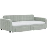  Dnevni krevet na razvlačenje svjetlosivi 90 x 190 cm baršunasti | shoptok.hr