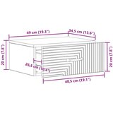  Noćni ormarić za montažu na zid Betonska siva 49 x 34 5 x 20 cm | shoptok.hr