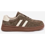 EVENTO Women's Suede Sneakers on Platform Dark Green Sylviona | shoptok.hr