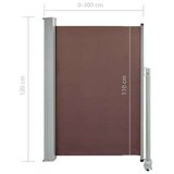 vidaXL Zložljiva stranska tenda za teraso 120x300 cm rjava, (20966109) | Shoptok.si