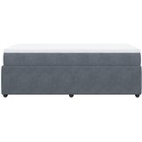 Box spring krevet s madracem tamnosivi 90x200 cm baršunasti | shoptok.hr