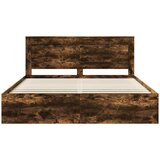  Konstrukcija postelje z vzglavjem Dimljeni oreh 200 x 200 cm, (5000104460) | Shoptok.si
