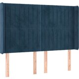  Uzglavlje s ušima tamnoplavo 147x16x118/128 cm baršunasto | shoptok.hr