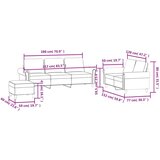  3-dijelni set sofa s jastucima krem baršunasti | shoptok.hr