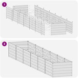  Povišeni vrtni krevet Crna 480 x 80 x 55 cm | shoptok.hr