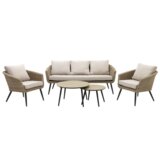 Lounge baštenski set sandbake 5 osoba natur Cene