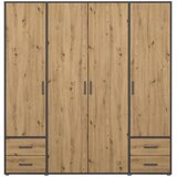 Modern Living Omara S Klasičnimi Vrati Voyager, Barva Hrasta, Siva | Shoptok.si
