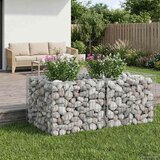  Gabionski uzdignuti krevet Srebrno 100 x 100 x 60 cm - 100 x 100 x 60 cm | shoptok.hr