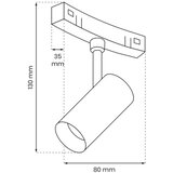  LED spot za šinski sistem MAGNETIC TRACK LED/7W/48V 4000K crna | Eponuda.com