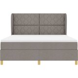  Krevet s opruga kutije Sivo-smeđa 200 x 180 cm tkanina | shoptok.hr