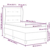  Box Spring Postelja z Blazino Modra 80x200 cm Tkanina, (22052839) | Shoptok.si