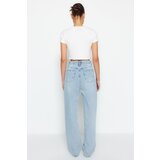 Trendyol Blue High Waist Long Straight Jeans | Shoptok.si