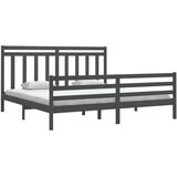  Okvir za krevet od masivnog drva sivi 200 x 200 cm | Eponuda.ba