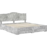  Konstrukcija postelje z vzglavjem Betonsko siva 180 x 200 cm, (5000102254) | Shoptok.si