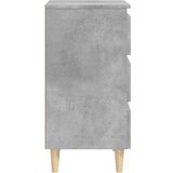  Nočna omarica z nogami 2 kosa betonsko siva 40x35x69 cm, (20808683) | Shoptok.si