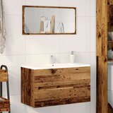 vidaXL Omarica za umivalnik starinski les 90x38,5x45 cm inž. les | Shoptok.si