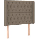  Krevet box spring s madracem LED smeđesivi 90x190 cm tkanina | shoptok.hr