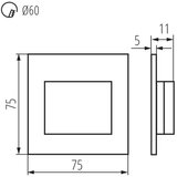 Kanlux 33336 - LED svetlo za stepenište ERINUS LED/1,5W/12V 3000K crna | Eponuda.com