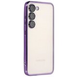  silikonska futrola sa niklovanim obodom za samsung S916 galaxy S23 plus ljubicasta Cene